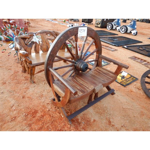 WAGON WHEEL BENCH SEAT