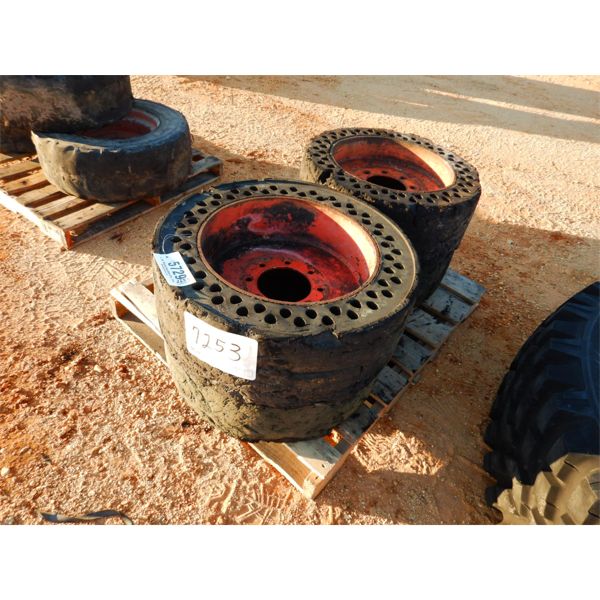 (4) SKID STEER SOLID RUBBER TIRES (B8)
