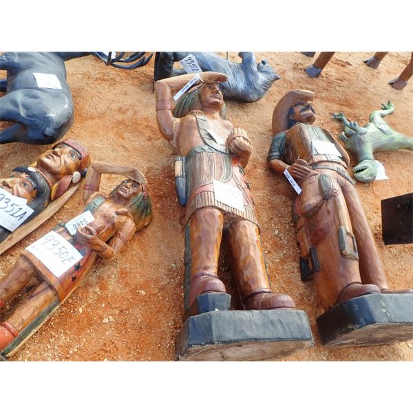 WOODEN CIGAR STORE INDIAN, 6FT