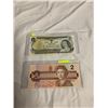 Image 1 : 1 DOLLAR BILL/2 DOLLAR BILL