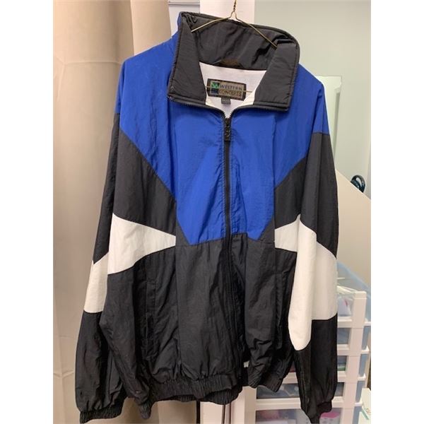 NEW WESTERN CONCEPTS 2XL BLUE BLACK WHITE JACKET