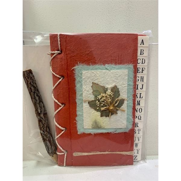 NEW WOODEN ADDRESS BOOK