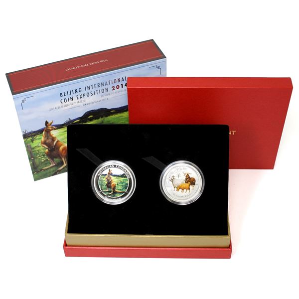 Australia- Perth Mint Issue: 2014 Australia Beijing International Coin Exposition 50-cent 1/2oz 2-co