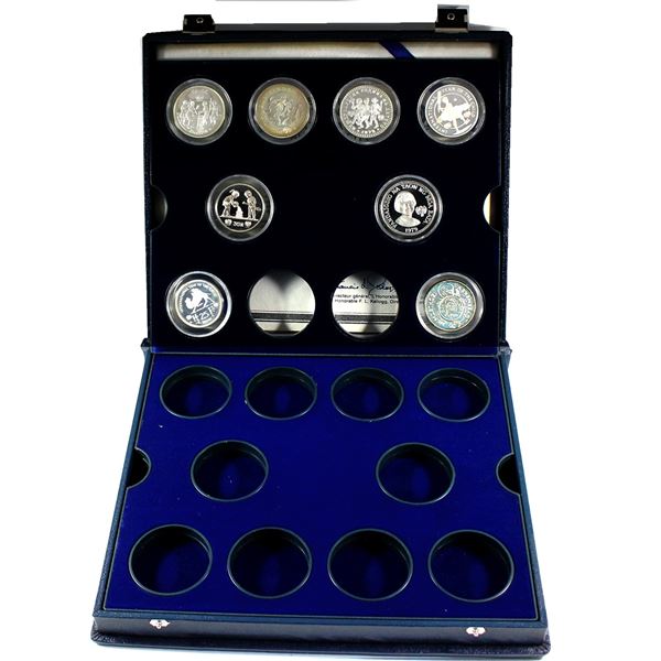 1979 Unicef Year of the Child (8 out of 30 Coins) Silver Proof Collection in Original Case with COAs