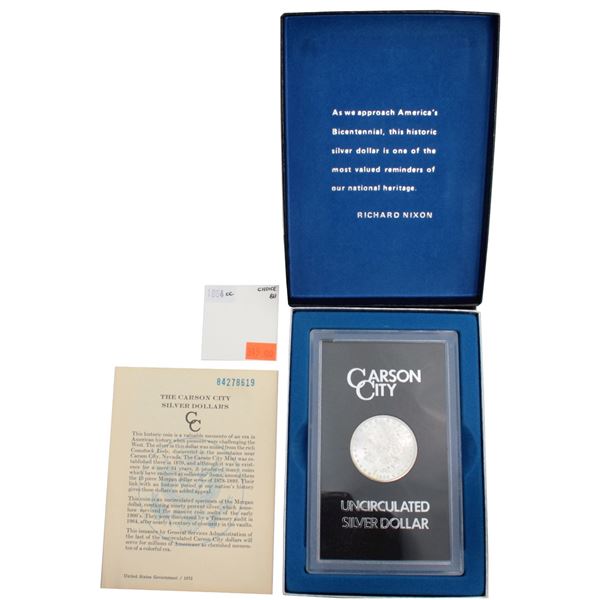 USA Silver Morgan $1 1884-CC GSA Hoard Better Key Carson City Coin Box/Cert Choice Brilliant Uncircu