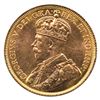 Image 2 : 1913 Canada $5 Gold in UNC+ Condition. A radiant Mint state coin. The coin is .900 pure and contains