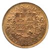 Image 1 : 1914 Canada $5 Gold in AU (small scratch)  this coin is .900 pure and contains 0.242 oz.