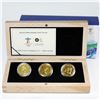 Image 2 : 2007-2010 $50 Special Edition Vancouver Winter Olympics Bullion Design 3-coin 1oz Fine Gold Coin Set