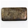 Image 1 : Vintage Engelhard 5oz Cast Fine Silver Bar - 7th Series with Bull Mark - (Tax Exempt). Serial #24084