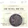 Image 1 : 1822 British Colonies Anchor Money $1/4 Token CH# NC1B2 Breton #858 ICCS Certified EF-45.
