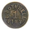 Image 2 : B. Rothwell 1 Pint Brass Token Breton #821 ICCS Certified MS-60.