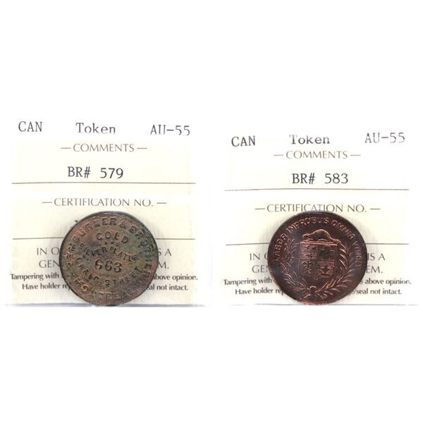 Lymburner & Brother Token Breton #579 ICCS Certified AU-55 & Jos. Leroux Token Breton #583 ICCS AU-5