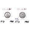 Image 1 : Test Token 1965 TT-10.2A & 1965 TT-10.2B in Mint State Condition. 2pcs