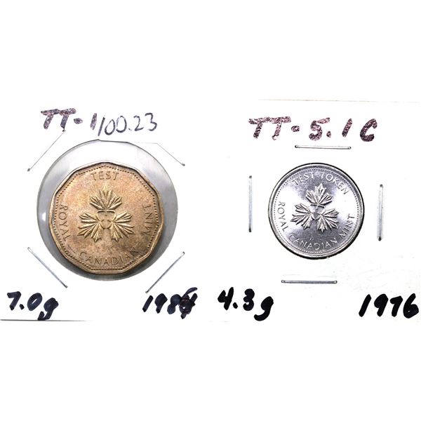 Test Token 1976 TT-5.1C & 1986 TT-100.23. 2pcs