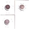Image 2 : Newfoundland lot of 3x Silver 5-cent, Lot includes 2x 1872H in G-4, and a 1876 Key Date in about G-4