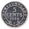 Image 2 : Newfoundland 5-cent 1944C ICCS Certified MS-63 Cameo.