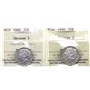 Image 1 : Newfoundland 20-cent 1896 Obverse 1 Large 96 & Obverse 2 Small 96 ICCS Certified VF-30. 2pcs