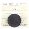 Image 1 : 1-cent 1859 5/5 ICCS Certified EF-40.