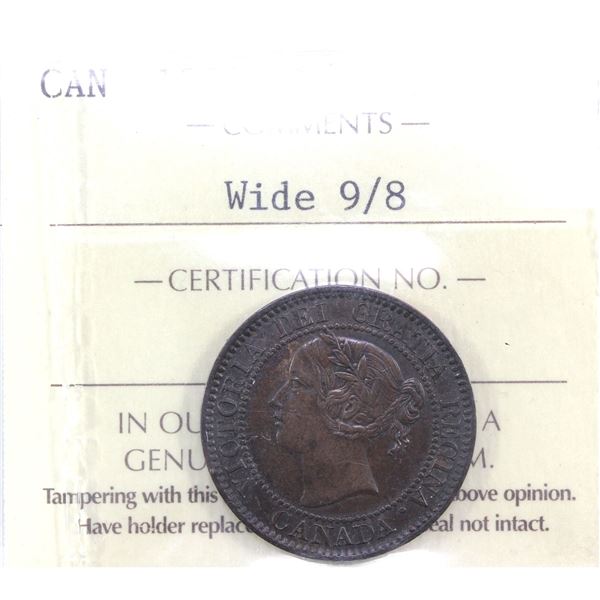 1-cent 1859 Wide 9/8 ICCS Certified EF-45.