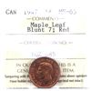 Image 1 : 1-cent 1947 Maple Leaf Blunt 7 ICCS Certified MS-65 Red.