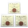 Image 1 : 1-cent 1999, 2000 & 2001 ICCS Certified MS-67. 3pcs