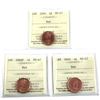 Image 1 : 1-cent 2004, 2004P & 2005 ICCS Certified MS-67 Red. 3pcs