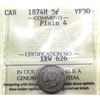 Image 1 : 5-cent 1874H Plain 4 ICCS Certified VF-30