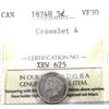 Image 1 : 5-cent 1874H Crosslet 4 ICCS Certified VF-30