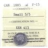 Image 1 : 5-cent 1885 Small 5/5 ICCS Certified F-15