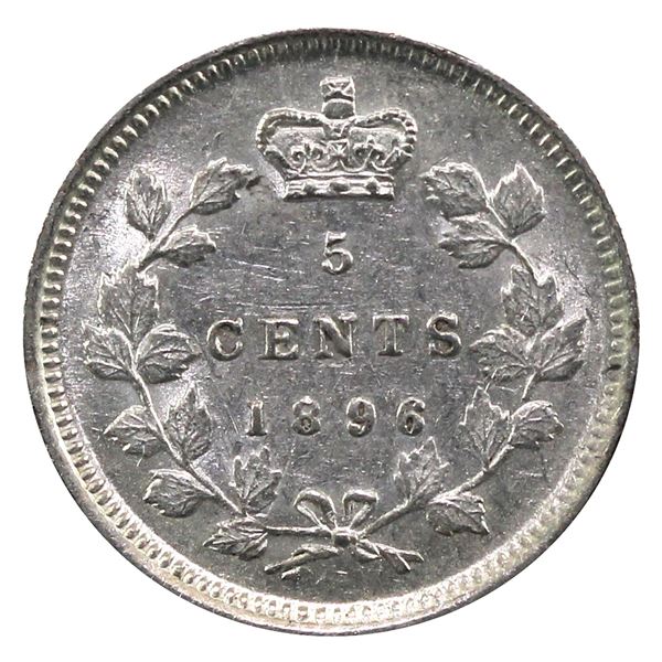 5-cent 1896 in AU-UNC condition.