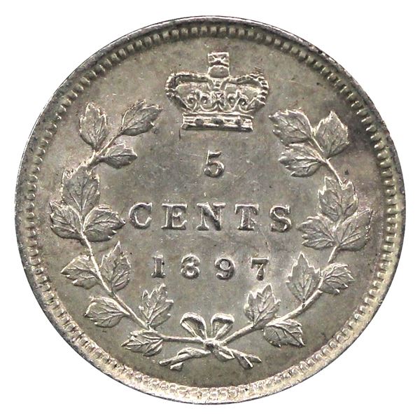 5-cent 1897 in AU-UNC Condition.