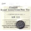 Image 1 : 5-cent 1909 Round Leaves Cross/Bow Tie ICCS Certified VF-30. Scarce!