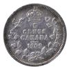 Image 2 : 5-cent 1909 Round Leaves Cross/Bow Tie ICCS Certified VF-30. Scarce!
