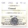 Image 1 : 5-cent 1915 ICCS Certified MS60 (cleaned) Key date with some surface hairlines.