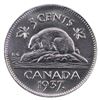 Image 2 : 5-cent 1937 ICCS Certified MS-65. A near flawless example of first year George 6th issue.