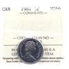 Image 1 : 5-cent 1981 ICCS Certified MS-66 * High Grade*