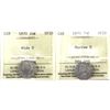 Image 1 : 10-cent 1870 Wide & Narrow 0, both  ICCS Certified VF-20. (2pc)