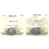Image 1 : 10-cent 1870 Narrow 0  VF-30 & 1870 Wide 0 ICCS Certified F-15 both ICCS Certified.