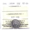 Image 1 : 10-cent 1871H ICCS Certified VF-30