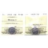 Image 1 : 10-cent 1881H Obverse 2 & 1882H ICCS Certified VF-30. 2pcs