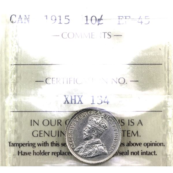 10-cent 1915 ICCS Certified EF-45