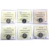 Image 2 : 10-cent 2006 RCM Logo, 2006P, 2007 Straight 7, 2009, 2010, & 2011 ICCS Certified MS-66. 6pcs.
