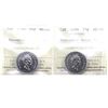 Image 1 : 25-cent 1999 September Mule & 1999 November Mule ICCS Certified MS-66 Numismatic BU. 2pcs