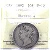 Image 1 : 50-cent 1892 Obverse 4 ICCS Certified F-12