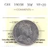 Image 1 : 50-cent 1903H ICCS Certified VF-20.