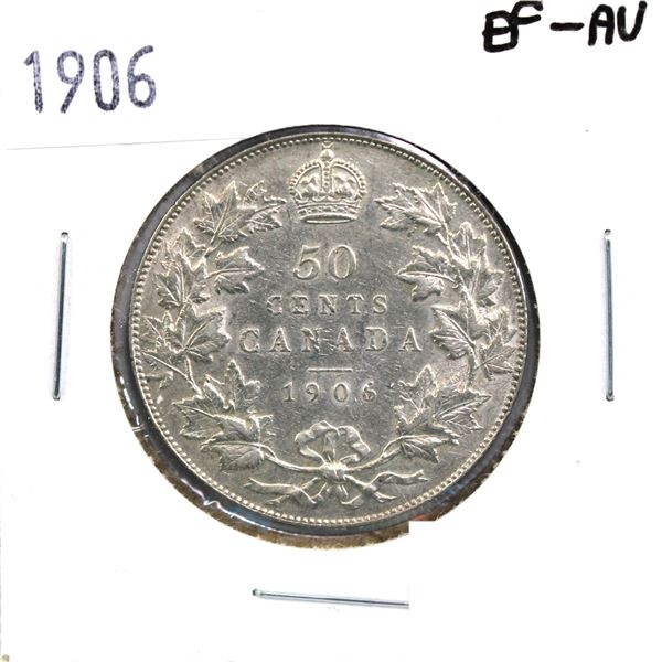 50-cent 1906 in EF-AU Condition.