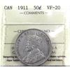 Image 1 : 50-cent 1911 ICCS Certified VF-20 * Key Date*