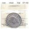 Image 1 : 50-cent 1948 ICCS Certified EF-40. A nice mid grade example of this key date issue.