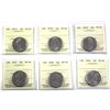 Image 1 : 50-cent 2001P, 2005P, 2006P, 2007, 2008 & 2009 ICCS Certified MS-66. 6pcs