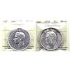 Image 1 : Silver $1 1939 & 1949 ICCS Certified MS-64. 2pcs